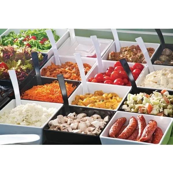 Kom | Melamine | Zwart | 40cl | Per Stuk | 130x130x65(h)mm