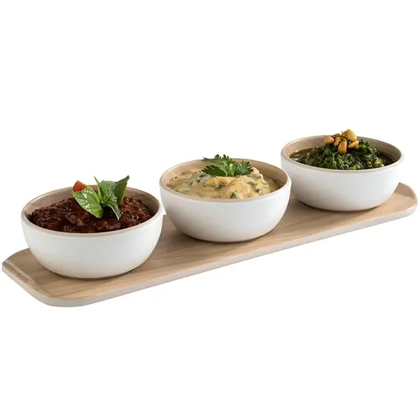 Dipschaaltje | FRIDA | Melamine | Wit | 10cl | Per Stuk | Ø85x35(h)mm
