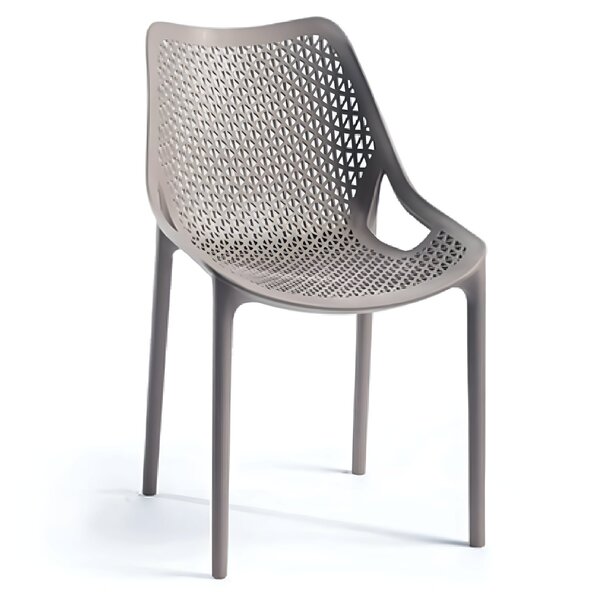Stoel | Kunststof | Taupe | In-/Outdoor | 500x610x800(h)mm