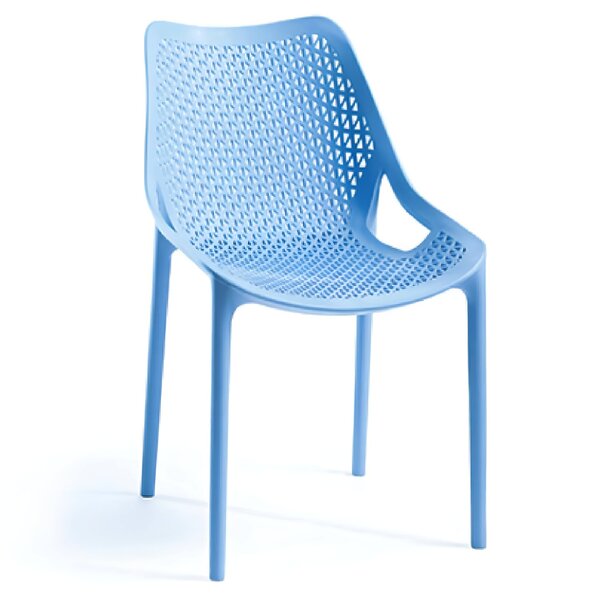 Stoel | Kunststof | Blauw | In-/Outdoor | 500x610x800(h)mm