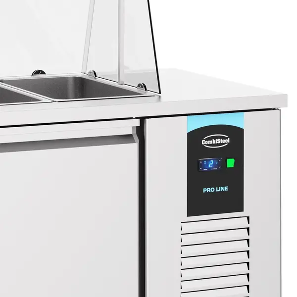 Saladette | PRO LINE | 2 Deuren (1/1 GN) | Boven 3x 1/1 GN | -2°C/+8°C | Geforceerd | Glasopzet | 1400x700x850/1375(h)mm