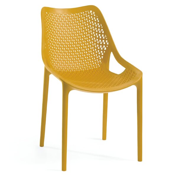 Stoel | Kunststof | Geel | In-/Outdoor | 500x610x800(h)mm