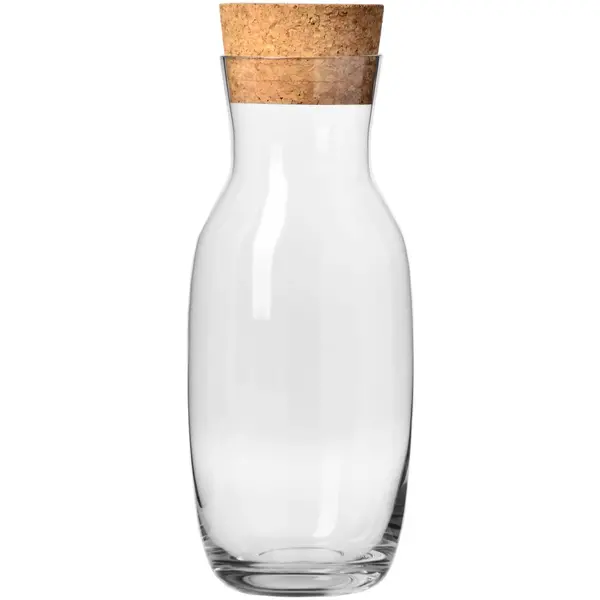Karaf | PURE | Glas | 1.1L | Incl. Stop | Per Stuk | Ø98x250(h)mm