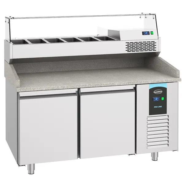 Pizzawerkbank | PRO LINE | 380L | 2 Deuren (EN600x400) | -2°C/+8°C | Geforceerd | 1550x800x1080(h)mm