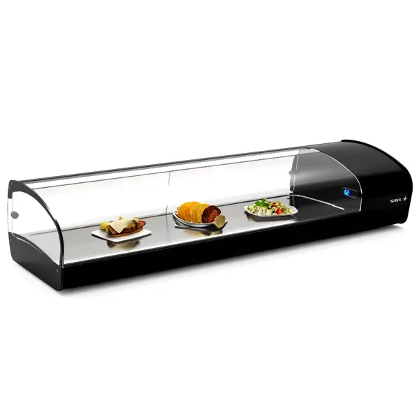 Tapasvitrine | SHARK | Zwart | +2°C/+6°C | Statisch | 1 Niveau | 1320x395x270(h)mm