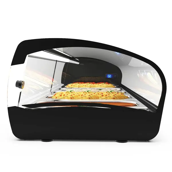 Tapasvitrine | SHARK | Zwart | 6x 1/3 GN | +2°C/+6°C | Statisch | 1 Niveau | 1320x395x270(h)mm