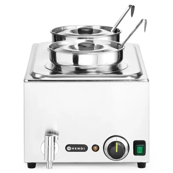 Hotpot Bain-Marie | RANGER | Elektrisch | 2x 4L | 30°C/85°C | 1kW (230V) | Aftapkraan | 332x605x315(h)mm