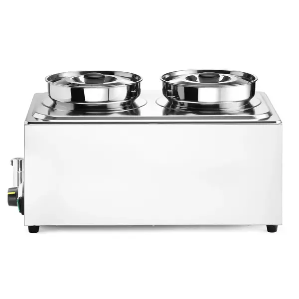 Hotpot Bain-Marie | RANGER | Elektrisch | 2x 4L | 30°C/85°C | 1kW (230V) | Aftapkraan | 332x605x315(h)mm