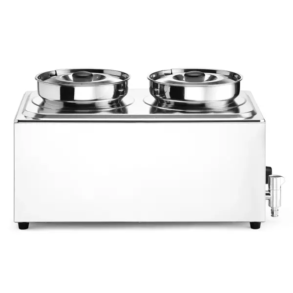 Hotpot Bain-Marie | RANGER | Elektrisch | 2x 4L | 30°C/85°C | 1kW (230V) | Aftapkraan | 332x605x315(h)mm