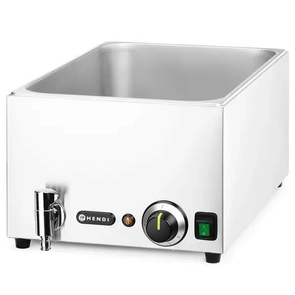 Bain-Marie | RANGER | Elektrisch | 1/1 GN | 30°C/85°C | 1kW (230V) | Aftapkraan | 332x605x241(h)mm