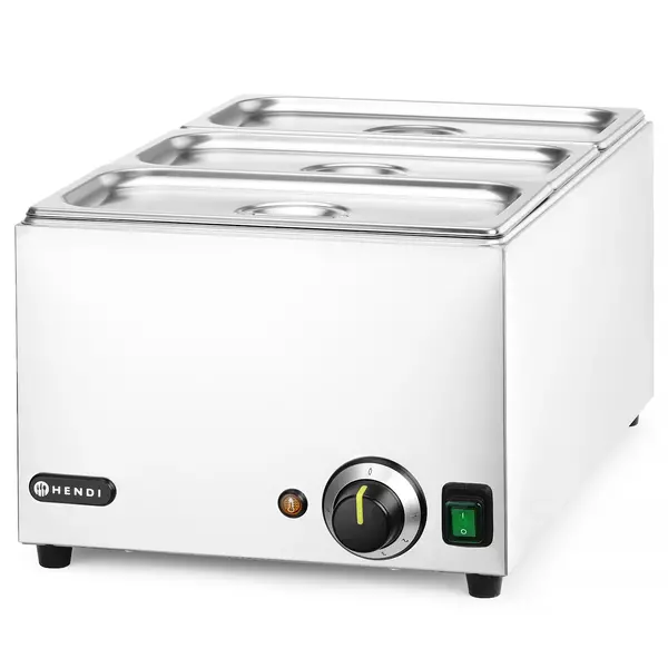 Bain-Marie | RANGER | Elektrisch | 1/1 GN | 30°C/85°C | 1kW (230V) | Incl. GN-Bakken | 332x590x242(h)mm