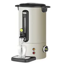 HENDI Verwarmde Drankendispenser | UNIQ (Design by Bronwasser) | Wit | 9L | 30°C/100°C | 0.95kW (230V) | Enkelwandig | Lekbak | 307x330x450(h)mm