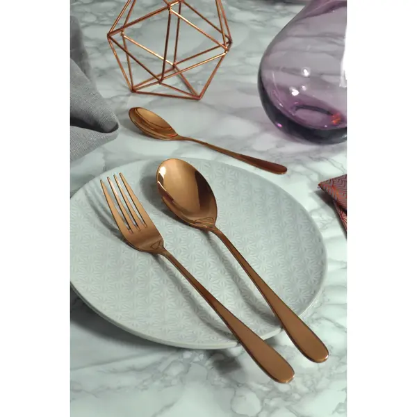 Tafellepels | PRINCESS COPPER | RVS | 12 Stuks | Lengte 218mm