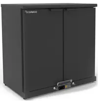 Coreco Barkoelkast | NRH | 225L | Zwart | +2°C/+8°C | Geforceerd | Draaideuren | Temperatuuralarm | 925x520x850(h)mm