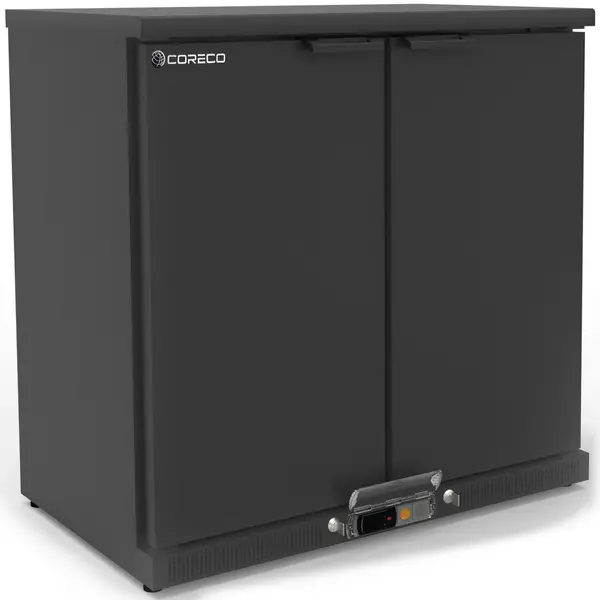 Barkoelkast | NRH | 225L | Zwart | +2°C/+8°C | Geforceerd | Draaideuren | Temperatuuralarm | 925x520x850(h)mm