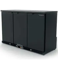 Coreco Barkoelkast | NRH | 320L | Zwart | +2°C/+8°C | Geforceerd | Draaideuren | Temperatuuralarm | 1375x520x850(h)mm