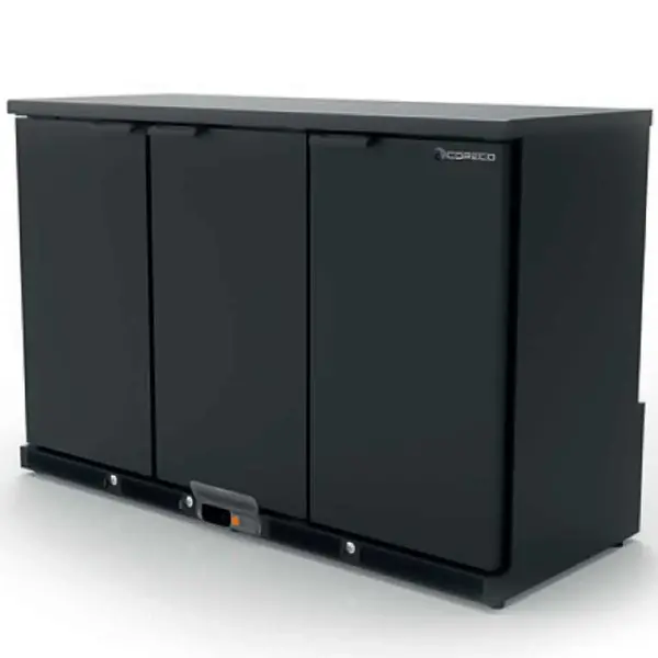 Barkoelkast | NRH | 320L | Zwart | +2°C/+8°C | Geforceerd | Draaideuren | Temperatuuralarm | 1375x520x850(h)mm