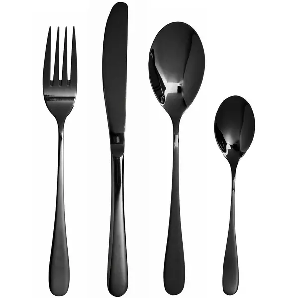Tafelvorken | PRINCESS BLACK | RVS | 12 Stuks | Lengte 215mm
