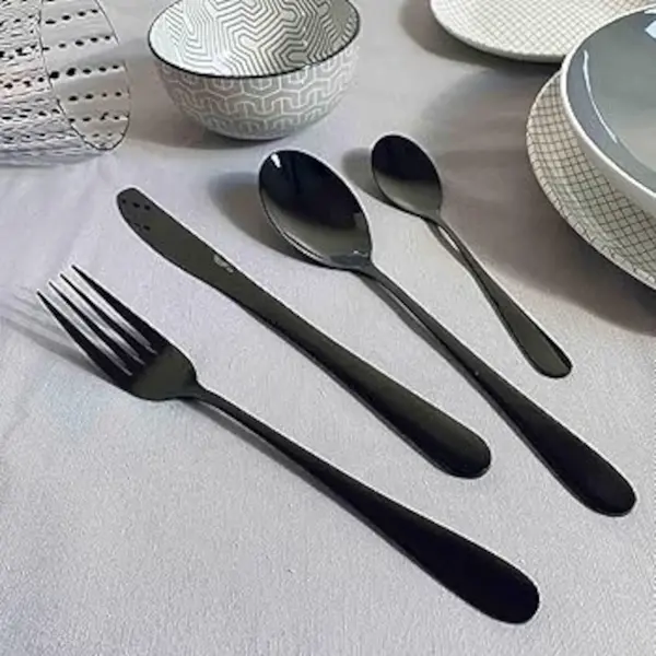 Tafelvorken | PRINCESS BLACK | RVS | 12 Stuks | Lengte 215mm