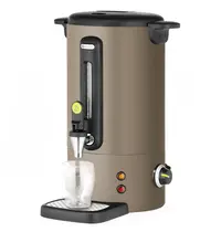 HENDI Verwarmde Drankendispenser | UNIQ (Design by Bronwasser) | Taupe | 9L | 30°C/100°C | 0.95kW (230V) | Enkelwandig | Lekbak | 307x330x450(h)mm