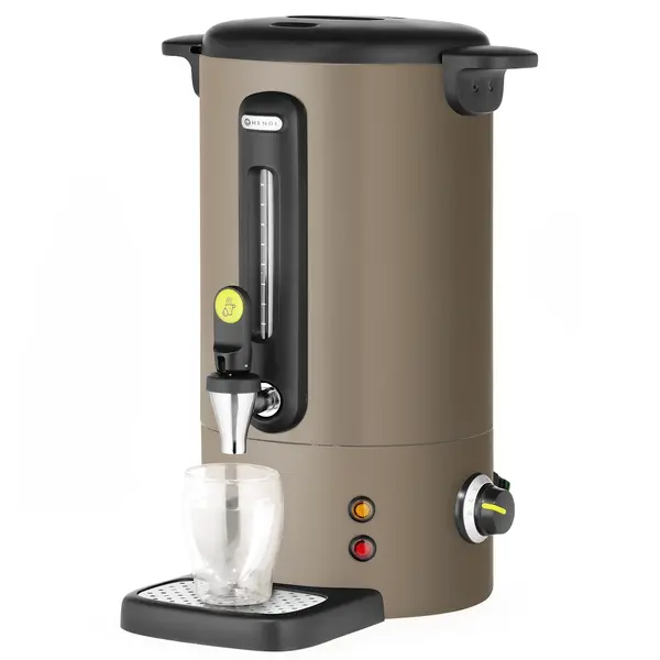 Verwarmde Drankendispenser | UNIQ (Design by Bronwasser) | Taupe | 9L | 30°C/100°C | 0.95kW (230V) | Enkelwandig | Lekbak | 307x330x450(h)mm