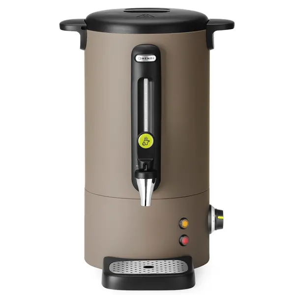 Verwarmde Drankendispenser | UNIQ (Design by Bronwasser) | Taupe | 9L | 30°C/100°C | 0.95kW (230V) | Enkelwandig | Lekbak | 307x330x450(h)mm