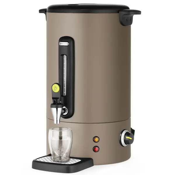 Verwarmde Drankendispenser | UNIQ (Design by Bronwasser) | Taupe | 16L | 30°C/100°C | 1.65kW (230V) | Enkelwandig | Lekbak | 357x380x502(h)mm