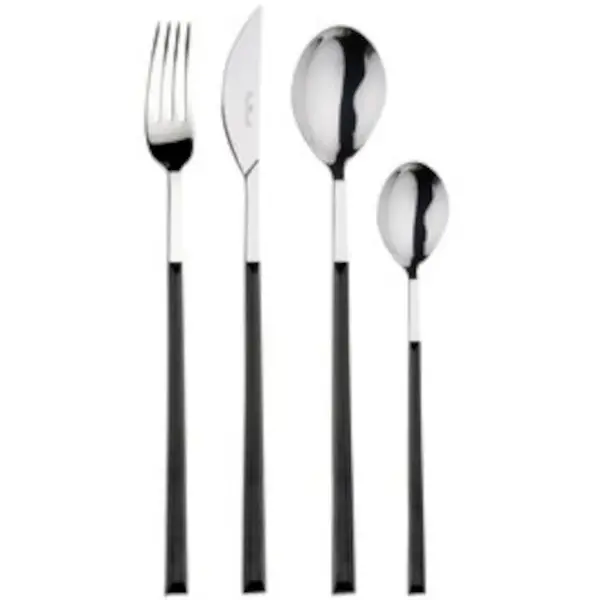Tafelvorken | PRO BLACK | RVS/Kunststof | 12 Stuks | Lengte 210mm