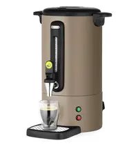 HENDI Koffiepercolator | UNIQ (Design by Bronwasser) | Taupe | 7L | Warmhoudfunctie | 1.05kW (230V) | Enkelwandig | Lekbak | 307x330x450(h)mm