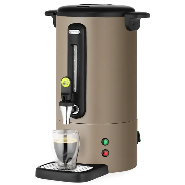 Koffiepercolator | UNIQ (Design by Bronwasser) | Taupe | 7L | Warmhoudfunctie | 1.05kW (230V) | Enkelwandig | Lekbak | 307x330x450(h)mm