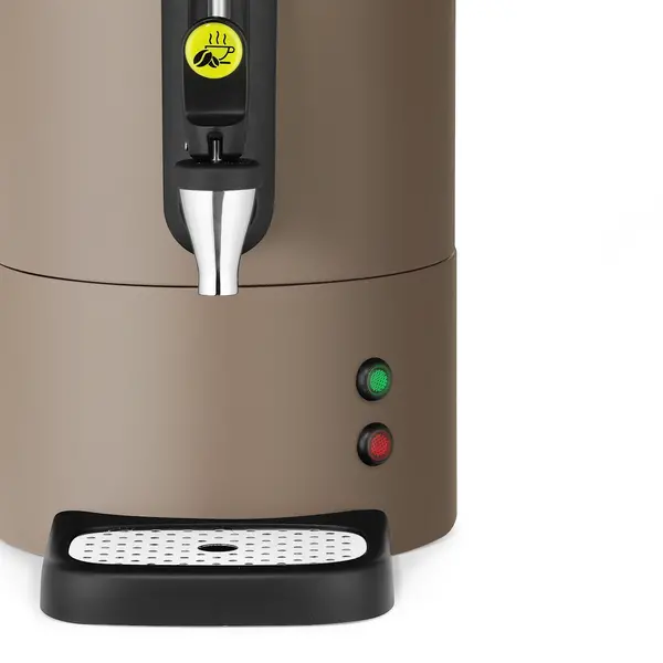 Koffiepercolator | UNIQ (Design by Bronwasser) | Taupe | 7L | Warmhoudfunctie | 1.05kW (230V) | Enkelwandig | Lekbak | 307x330x450(h)mm