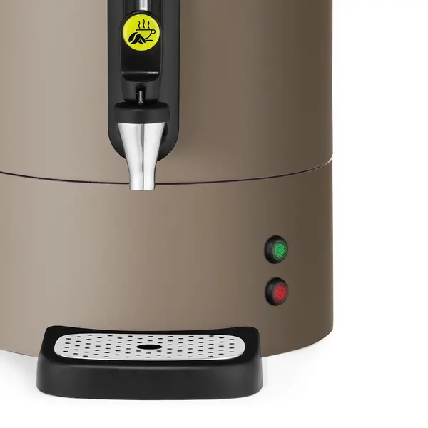 Koffiepercolator | UNIQ (Design by Bronwasser) | Taupe | 14L | Warmhoudfunctie | 1.75kW (230V) | Enkelwandig | Lekbak | 357x380x502(h)mm