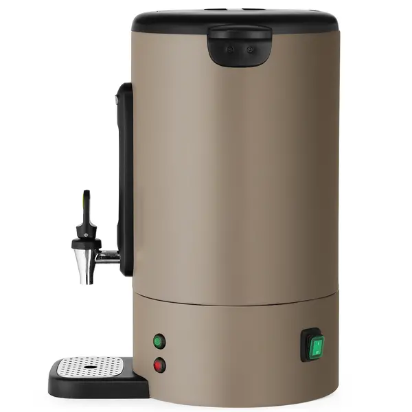Koffiepercolator | UNIQ (Design by Bronwasser) | Taupe | 14L | Warmhoudfunctie | 1.75kW (230V) | Enkelwandig | Lekbak | 357x380x502(h)mm