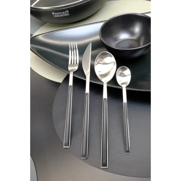 Koffielepels | PRO BLACK | RVS/Kunststof | 12 Stuks | Lengte 150mm