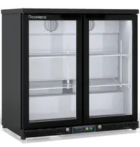 Coreco Barkoelkast | ERH | 225L | Zwart | +2°C/+8°C | Geforceerd | Draaideuren | Temperatuuralarm | 925x520x850(h)mm