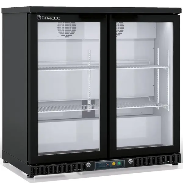 Barkoelkast | ERH | 225L | Zwart | +2°C/+8°C | Geforceerd | Draaideuren | Temperatuuralarm | 925x520x850(h)mm
