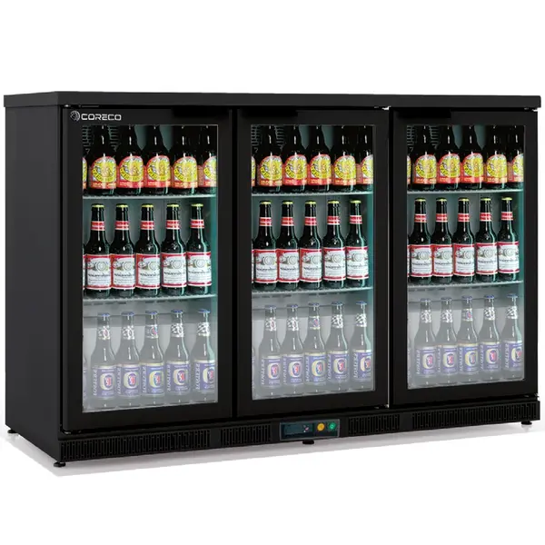 Barkoelkast | ERH | 320L | Zwart | +2°C/+8°C | Geforceerd | Draaideuren | Temperatuuralarm | 1375x520x850(h)mm