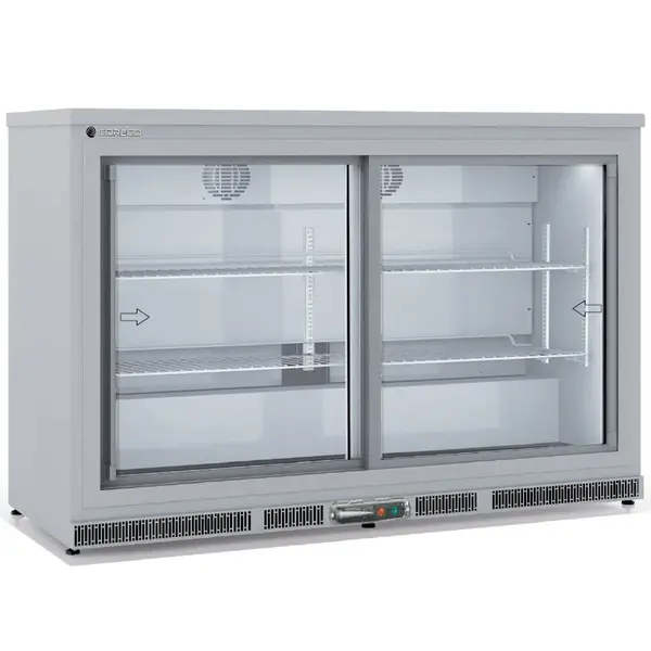 Barkoelkast | ERH | 320L | RVS | +2°C/+8°C | Geforceerd | Schuifdeuren | Temperatuuralarm | 1375x520x850(h)mm