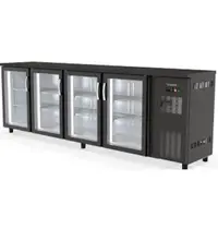Coreco Barkoelkast | SB | 650L | Zwart | 0°C/+7°C | Geforceerd | Draaideuren | Temperatuuralarm | 2565x530x850(h)mm