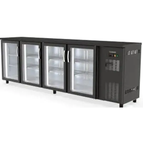 Barkoelkast | SB | 650L | Zwart | 0°C/+7°C | Geforceerd | Draaideuren | Temperatuuralarm | 2565x530x850(h)mm