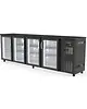 Coreco Barkoelkast | SB | 650L | Zwart | 0°C/+7°C | Geforceerd | Draaideuren | Temperatuuralarm | 2565x530x850(h)mm 