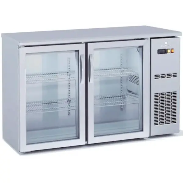 Barkoelkast | SB | 325L | RVS | 0°C/+7°C | Geforceerd | Draaideuren | Temperatuuralarm | 1465x530x850(h)mm