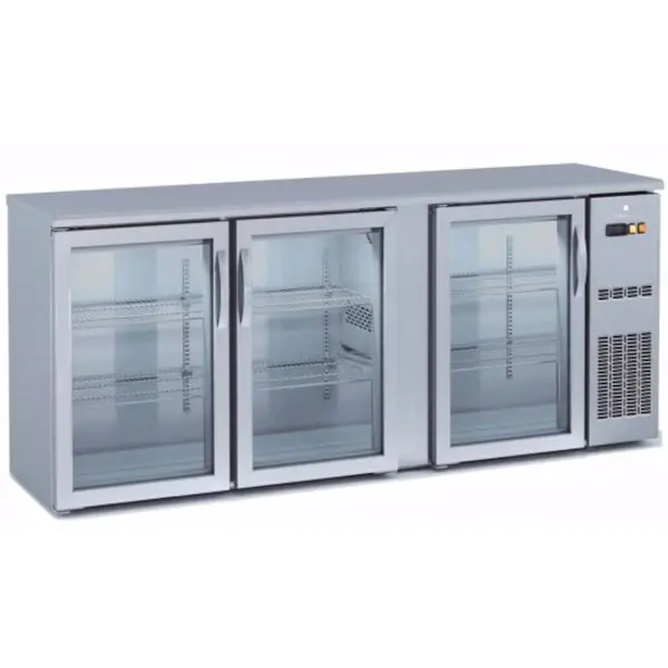 Barkoelkast | SB | 490L | RVS | 0°C/+7°C | Geforceerd | Draaideuren | Temperatuuralarm | 2025x530x850(h)mm