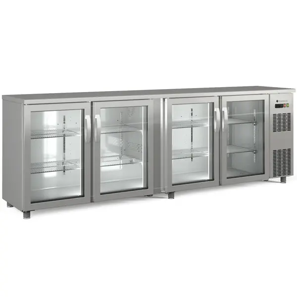 Barkoelkast | SB | 650L | RVS | 0°C/+7°C | Geforceerd | Draaideuren | Temperatuuralarm | 2565x530x850(h)mm