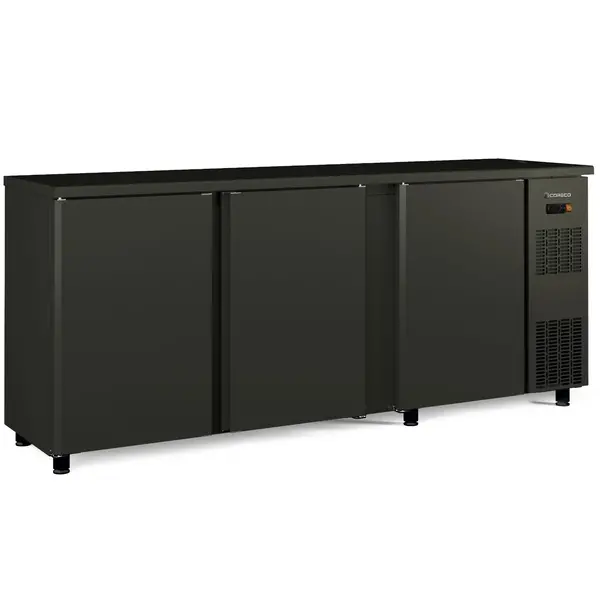 Barkoelkast | SB | 490L | Zwart | 0°C/+7°C | Geforceerd | Draaideuren | Temperatuuralarm | 2025x530x850(h)mm