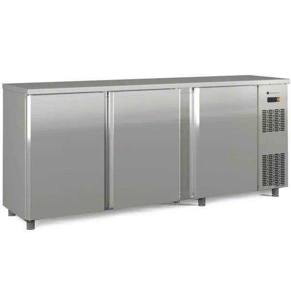 Barkoelkast | SB | 490L | RVS | 0°C/+7°C | Geforceerd | Draaideuren | Temperatuuralarm | 2025x530x850(h)mm