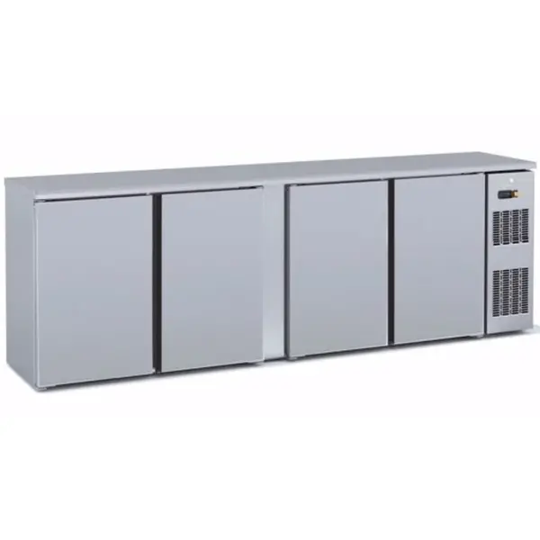 Barkoelkast | SB | 650L | RVS | 0°C/+7°C | Geforceerd | Draaideuren | Temperatuuralarm | 2565x530x850(h)mm