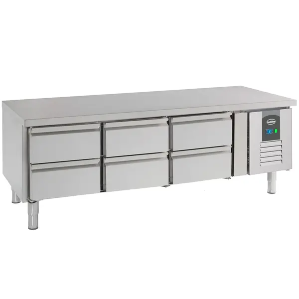 Koelwerkbank | Laag Model | 260L | 6 Laden | +2°C/+8°C | Geforceerd | 1600x700x650(h)mm