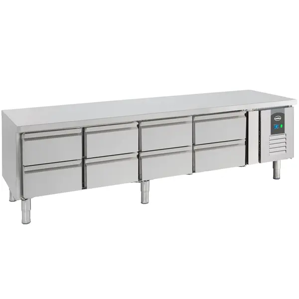 Koelwerkbank | Laag Model | 402L | 8 Laden | +2°C/+8°C | Geforceerd | 2000x700x650(h)mm