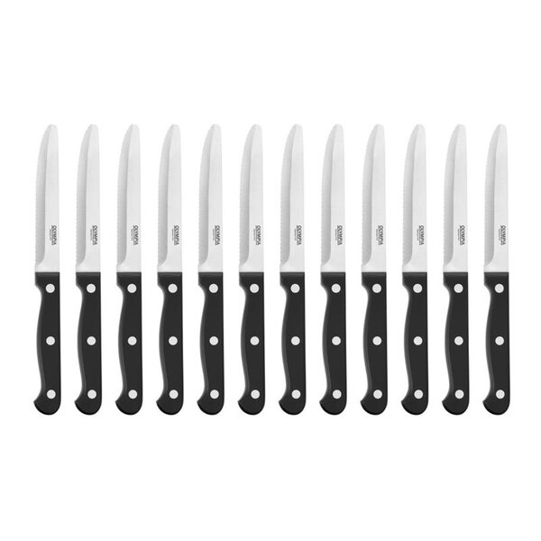 Steakmessen | RVS/Kunststof | 12 Stuks | Lengte 215mm
